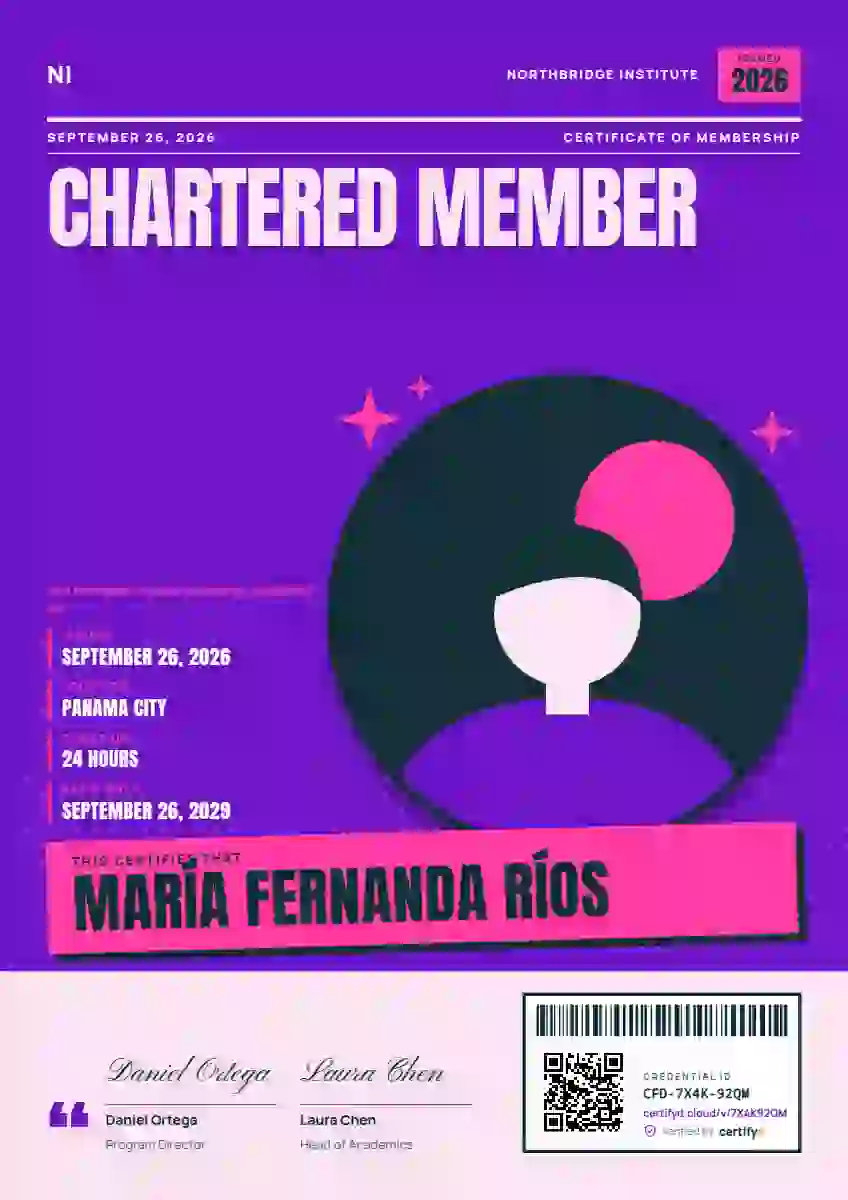 Magazine Cover Amethyst membership certificate template