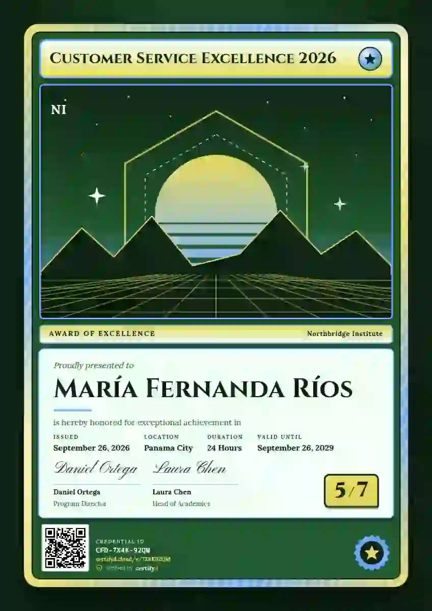 Plantilla de certificado Trading Card Marigold de premios y logros
