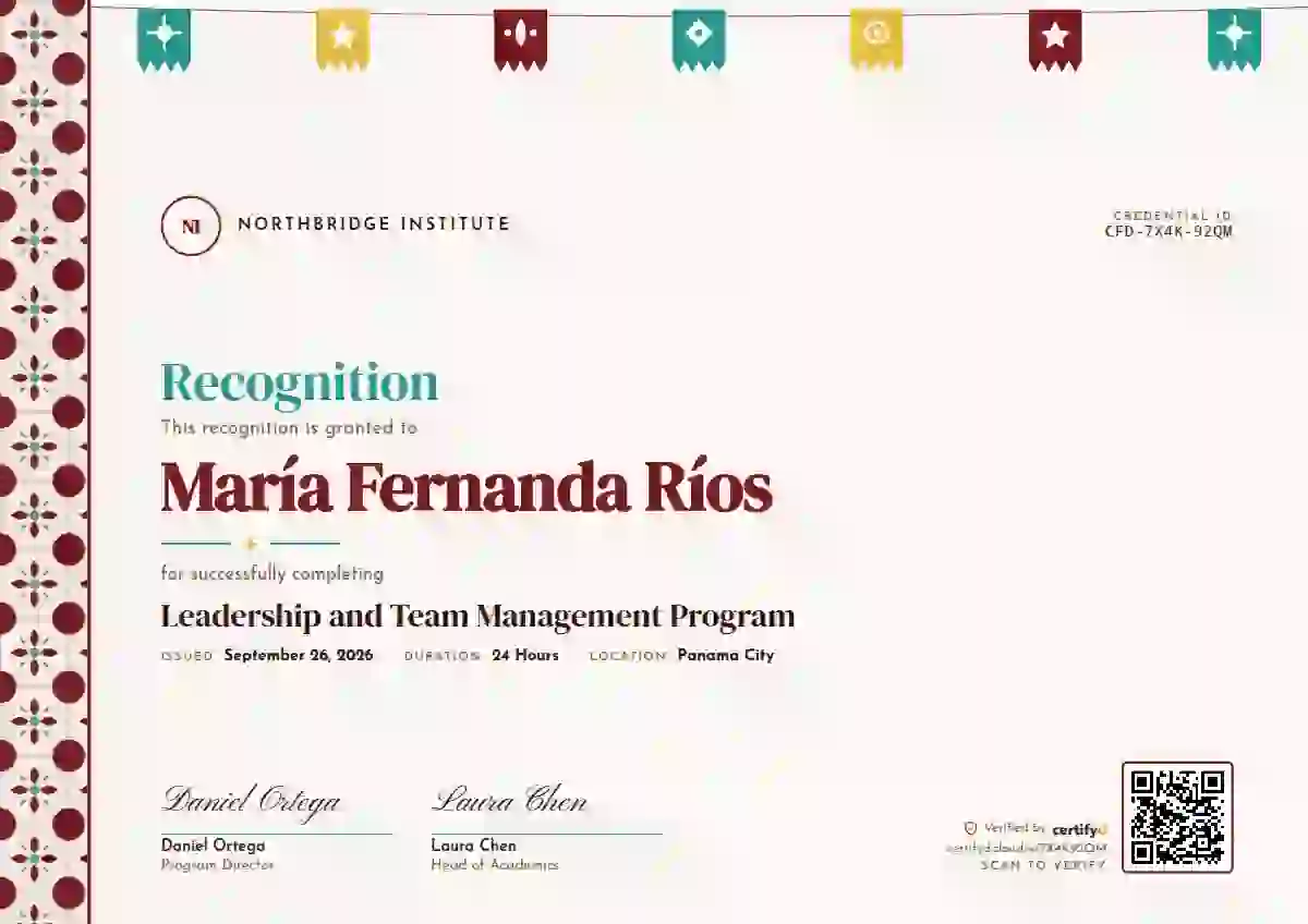 Latin Heritage Granada latin america certificate template