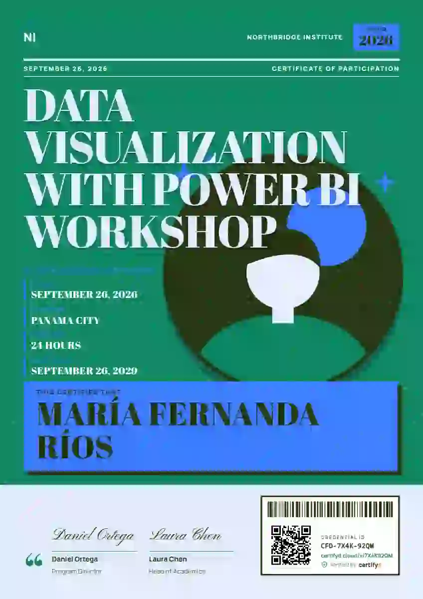 Plantilla de certificado Magazine Cover Seafoam Straight Plate de webinar y taller