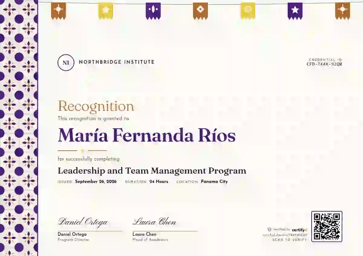 Plantilla de certificado Latin Heritage Marigold de latinoamérica