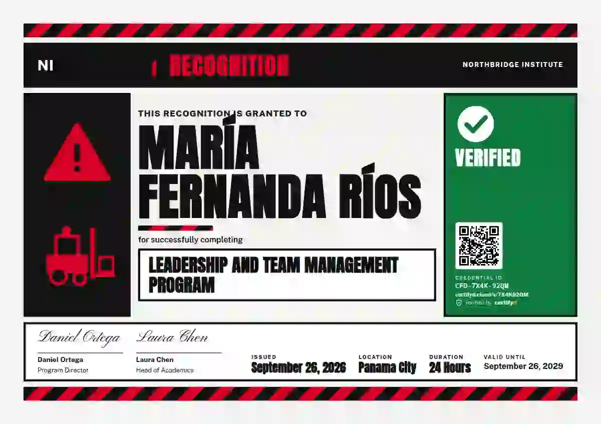 Hazard Sign Signal White Square Corners latin america certificate template