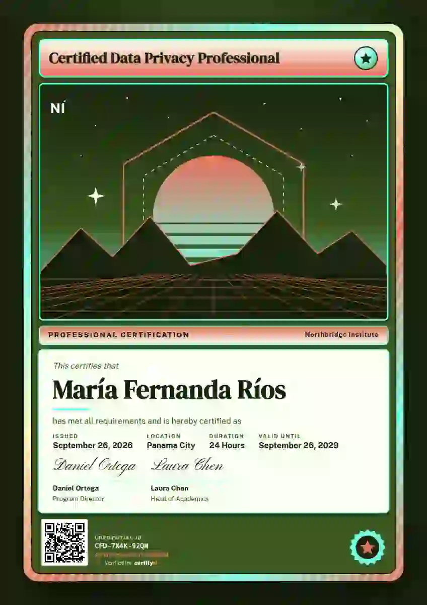 Trading Card Vermilion No Stat Box professional certification certificate template