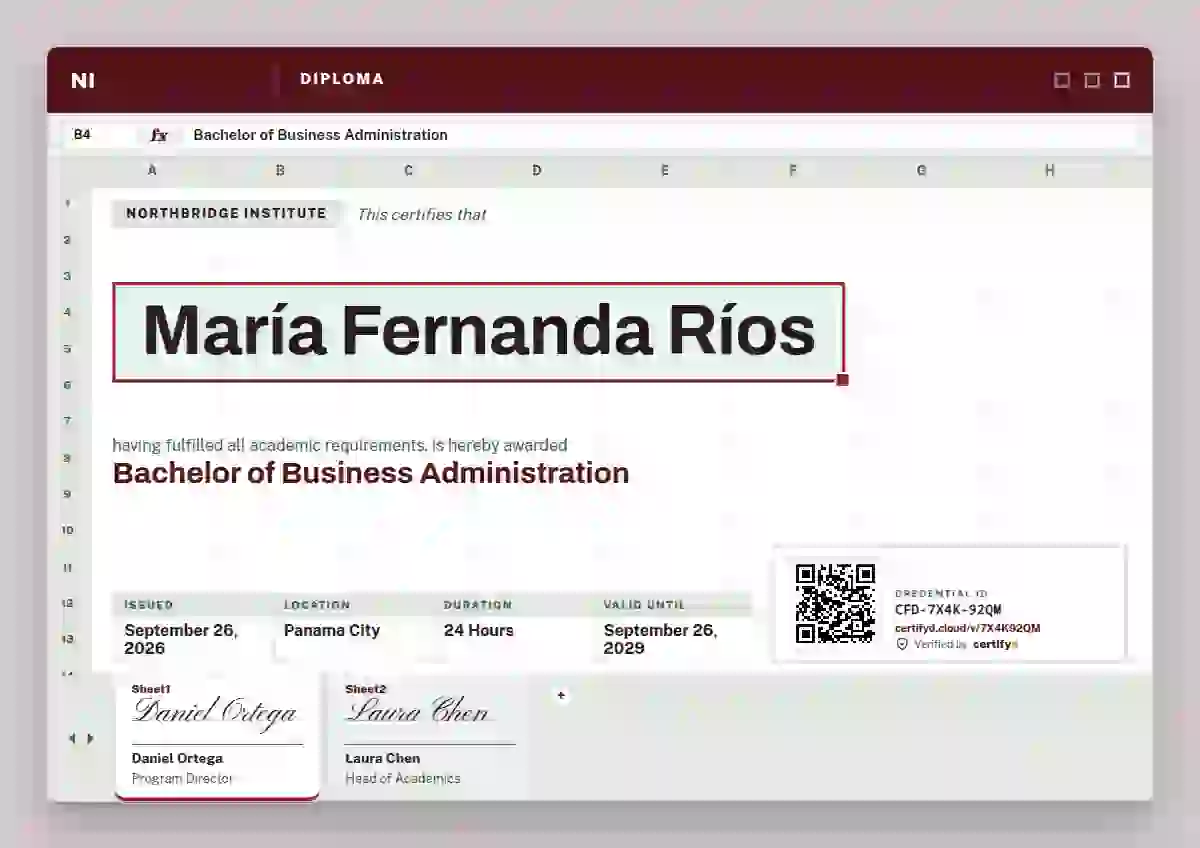 Stock Sheet Ruby No Totals Row academic diploma certificate template