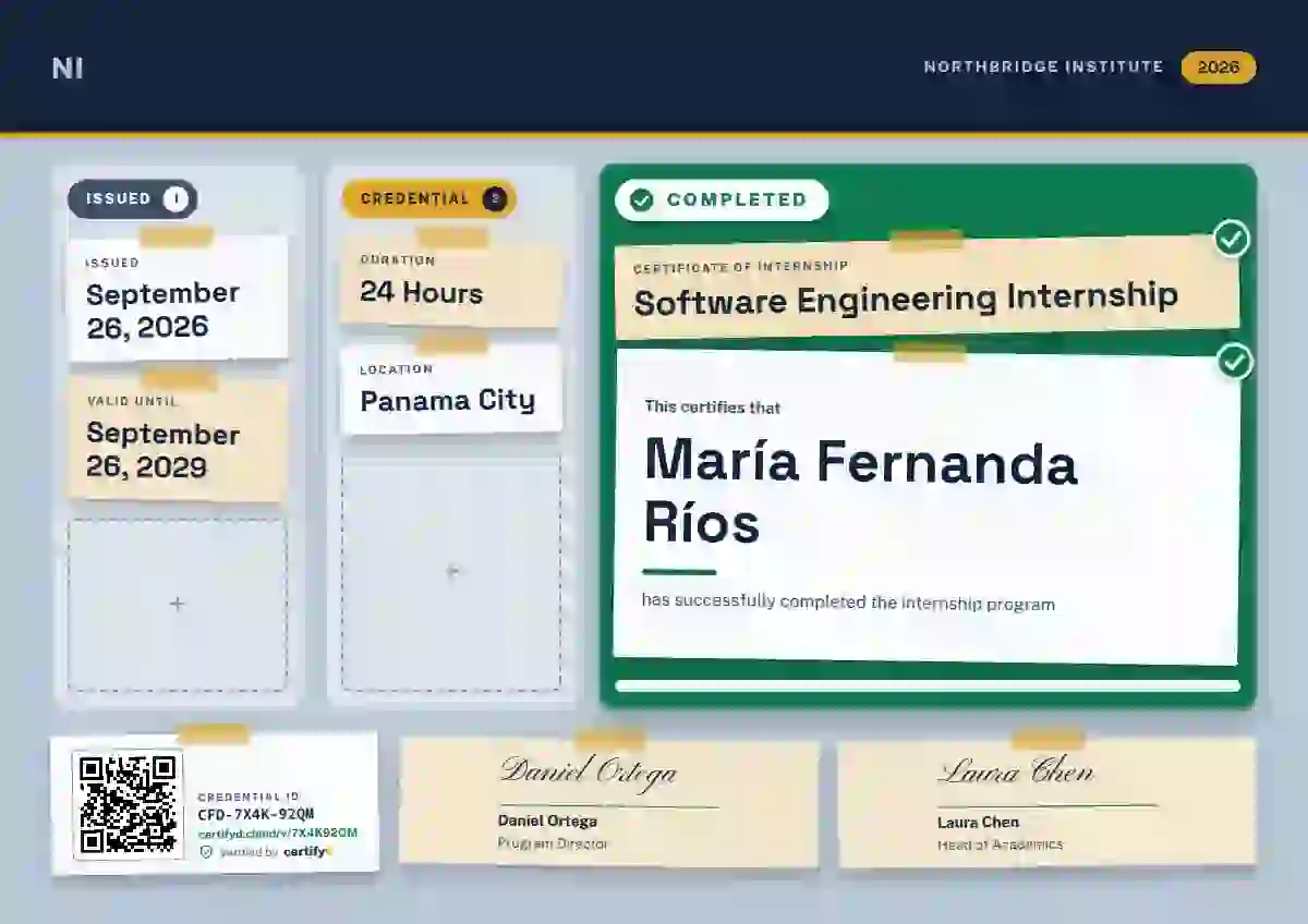 Kanban Board internship certificate template