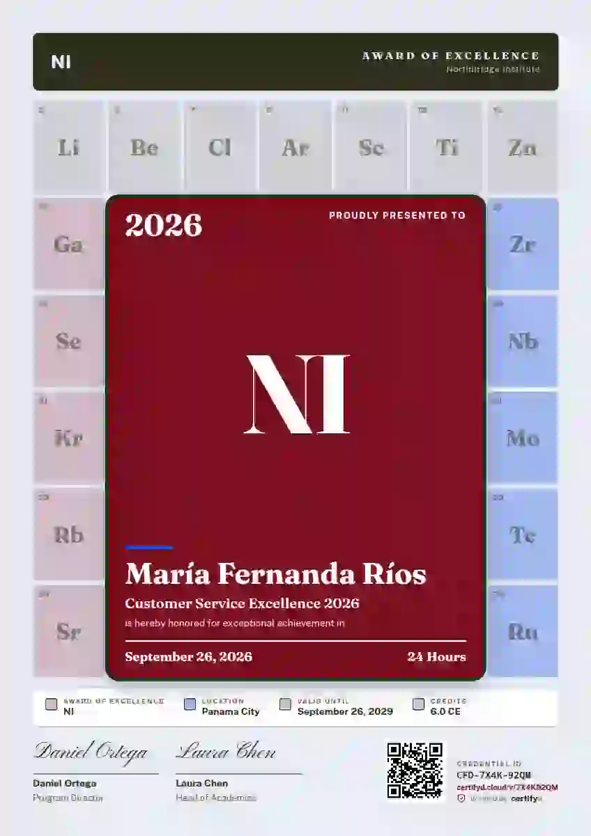 Periodic Tile Ruby awards and achievement certificate template