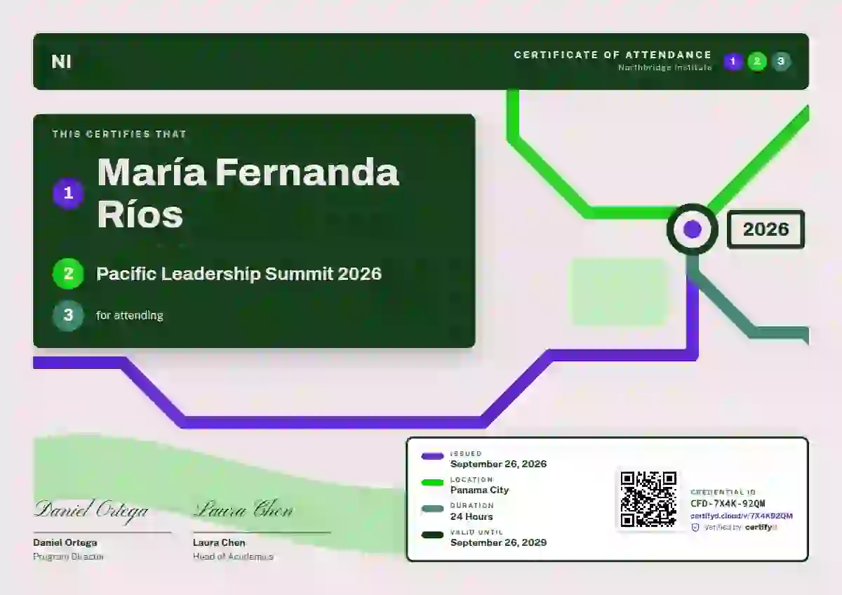 Metro Map Violet event attendance certificate template
