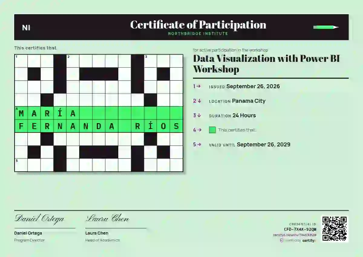 Crossword Fuchsia webinar and workshop certificate template