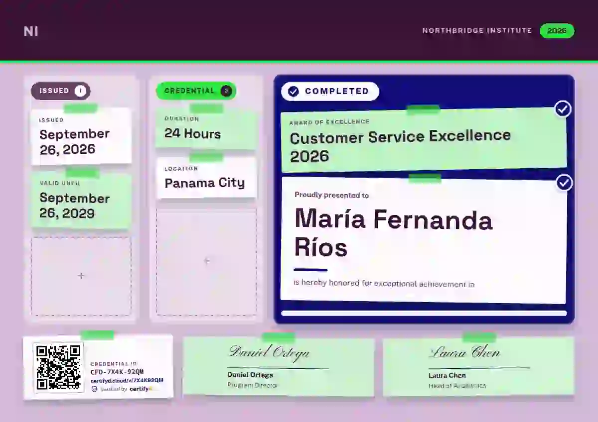 Kanban Board Ultramarine awards and achievement certificate template
