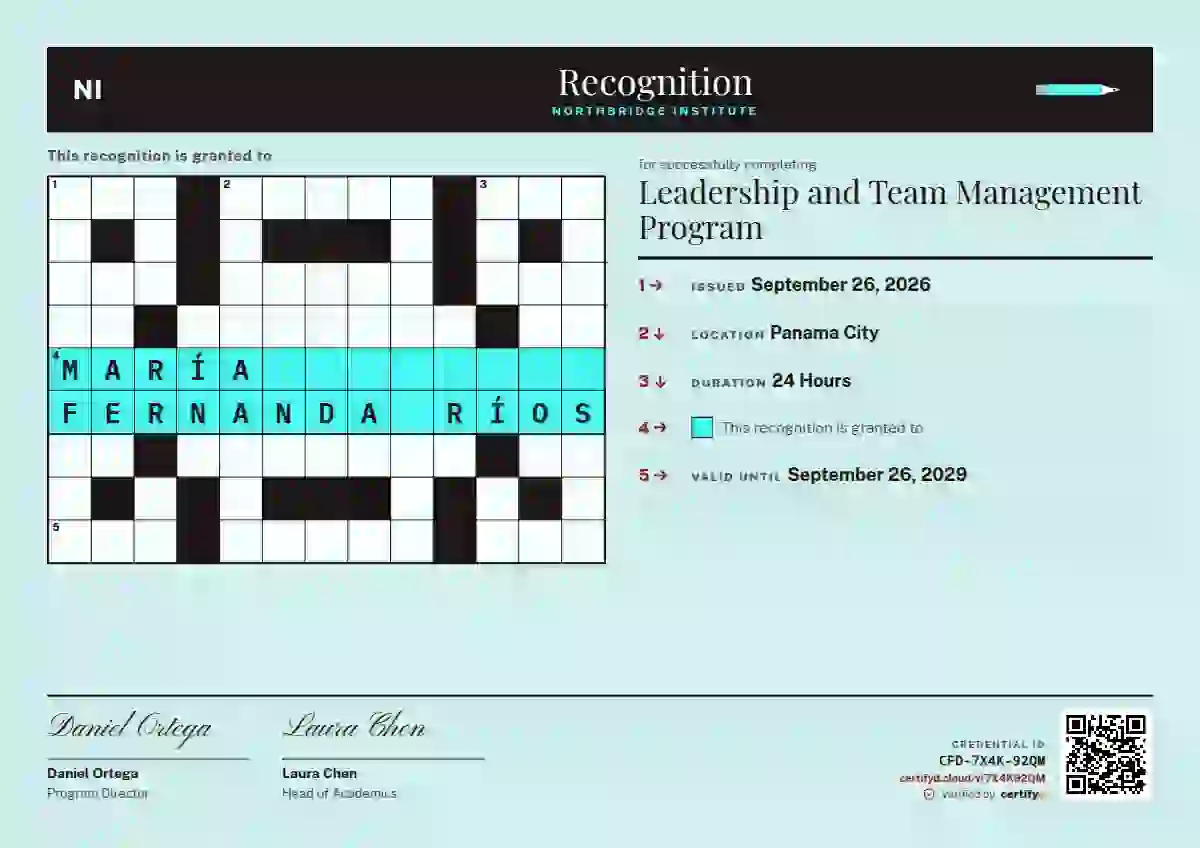 Crossword Ruby latin america certificate template
