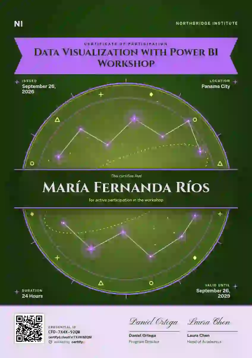 Constellation Chart Amethyst webinar and workshop certificate template