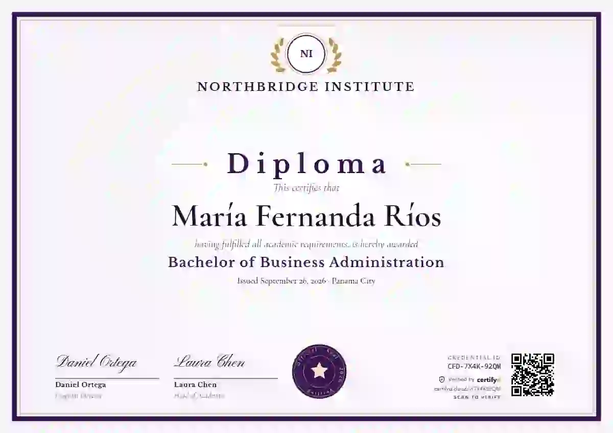Academic Crest Royal academic diploma certificate template