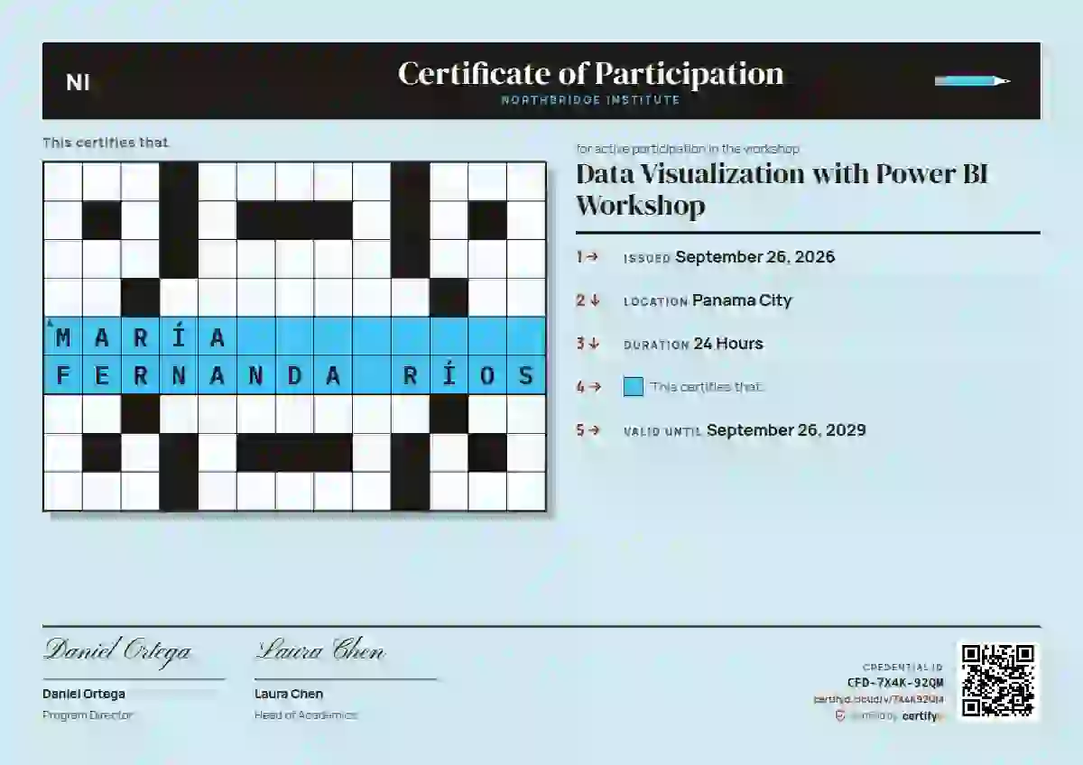 Crossword Vermilion webinar and workshop certificate template