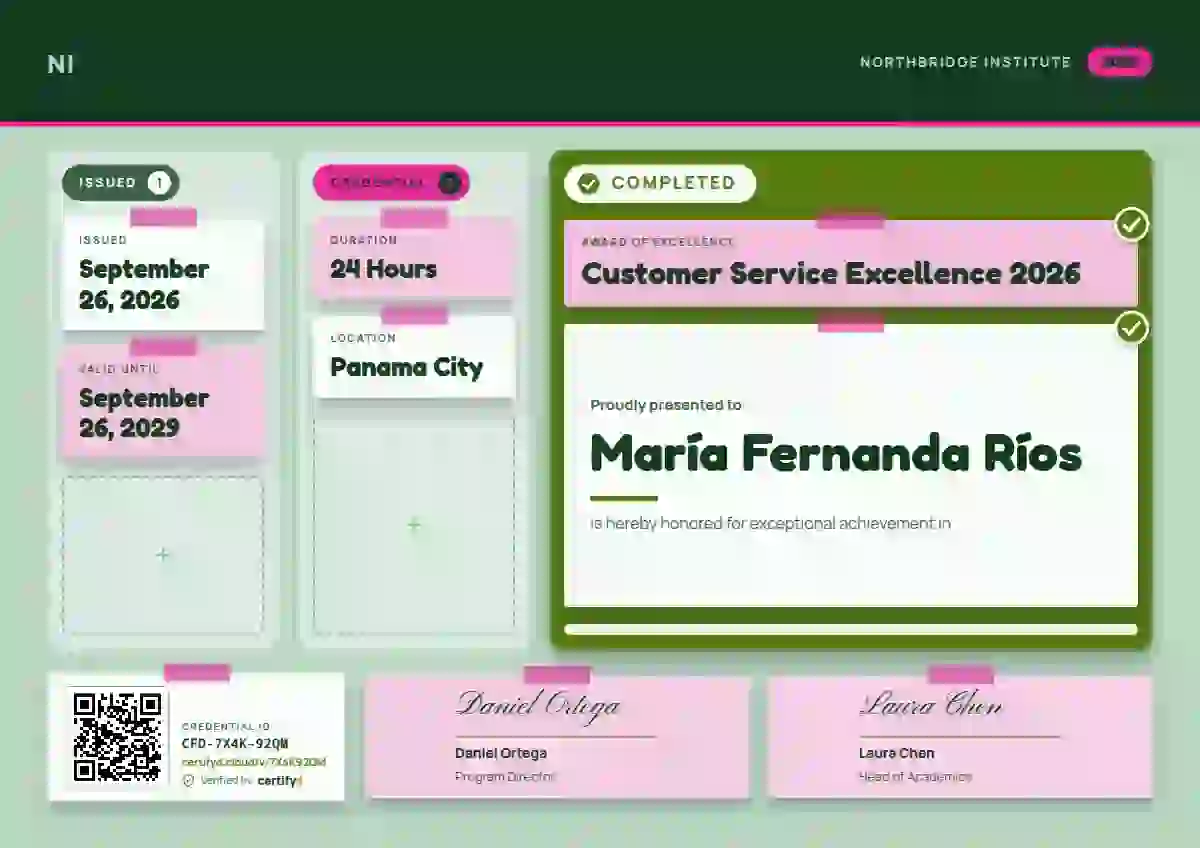 Kanban Board Soft Lime awards and achievement certificate template