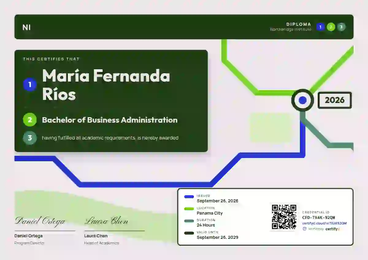 Metro Map Ultramarine academic diploma certificate template