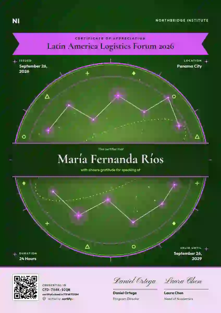 Constellation Chart Orchid conference speaker certificate template