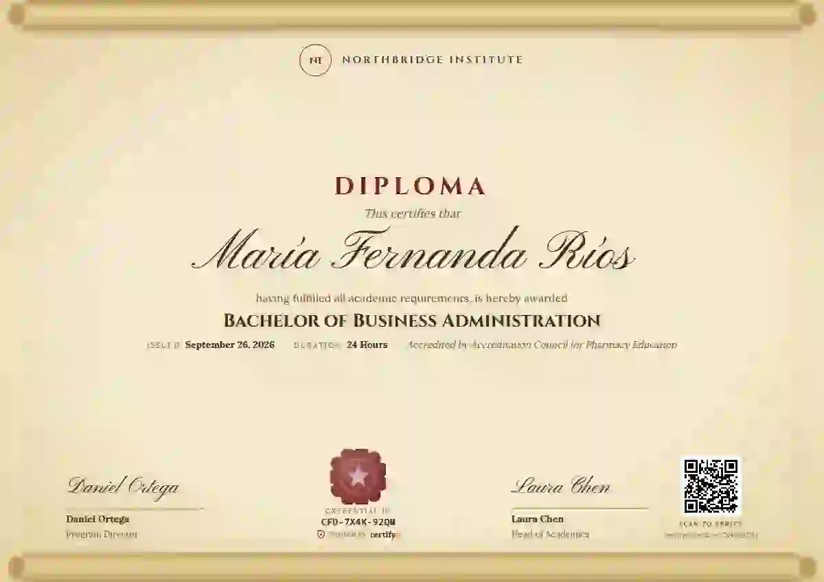Plantilla de certificado Scroll Parchment de diploma académico