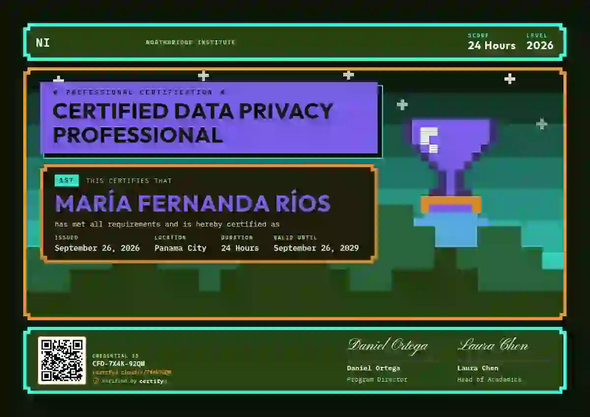 Pixel Arcade Violet No Lives professional certification certificate template