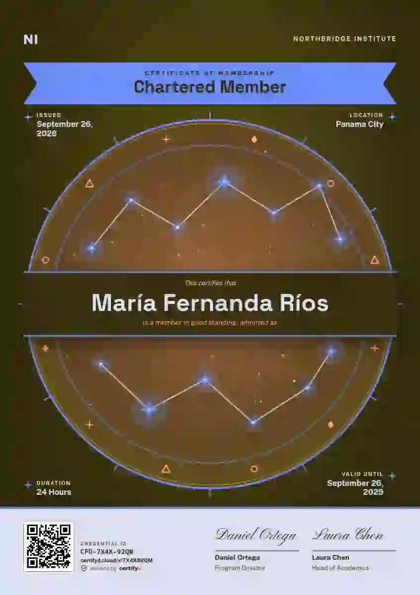 Constellation Chart Sapphire No Ecliptic Ellipse membership certificate template