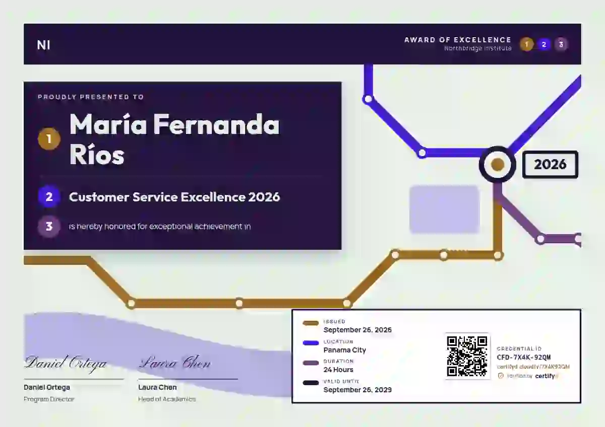 Metro Map Amber Square Board awards and achievement certificate template