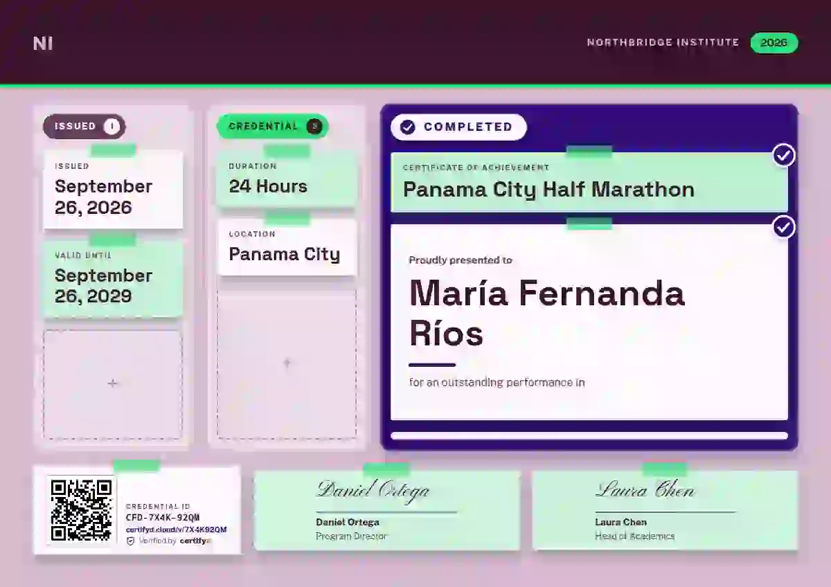 Plantilla de certificado Kanban Board Violet Straight Cards de deportes