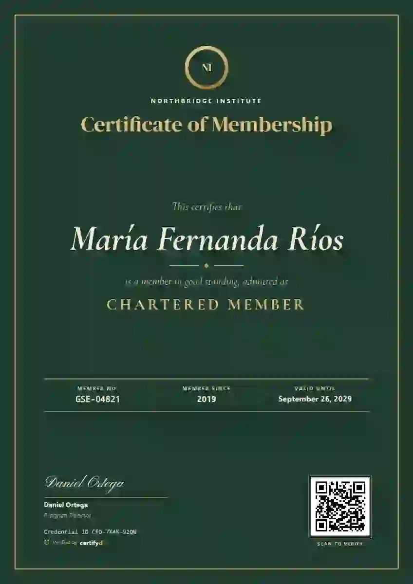 Guild membership certificate template
