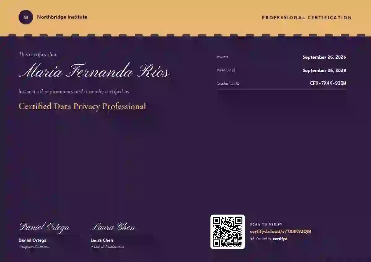 Lantern professional certification certificate template
