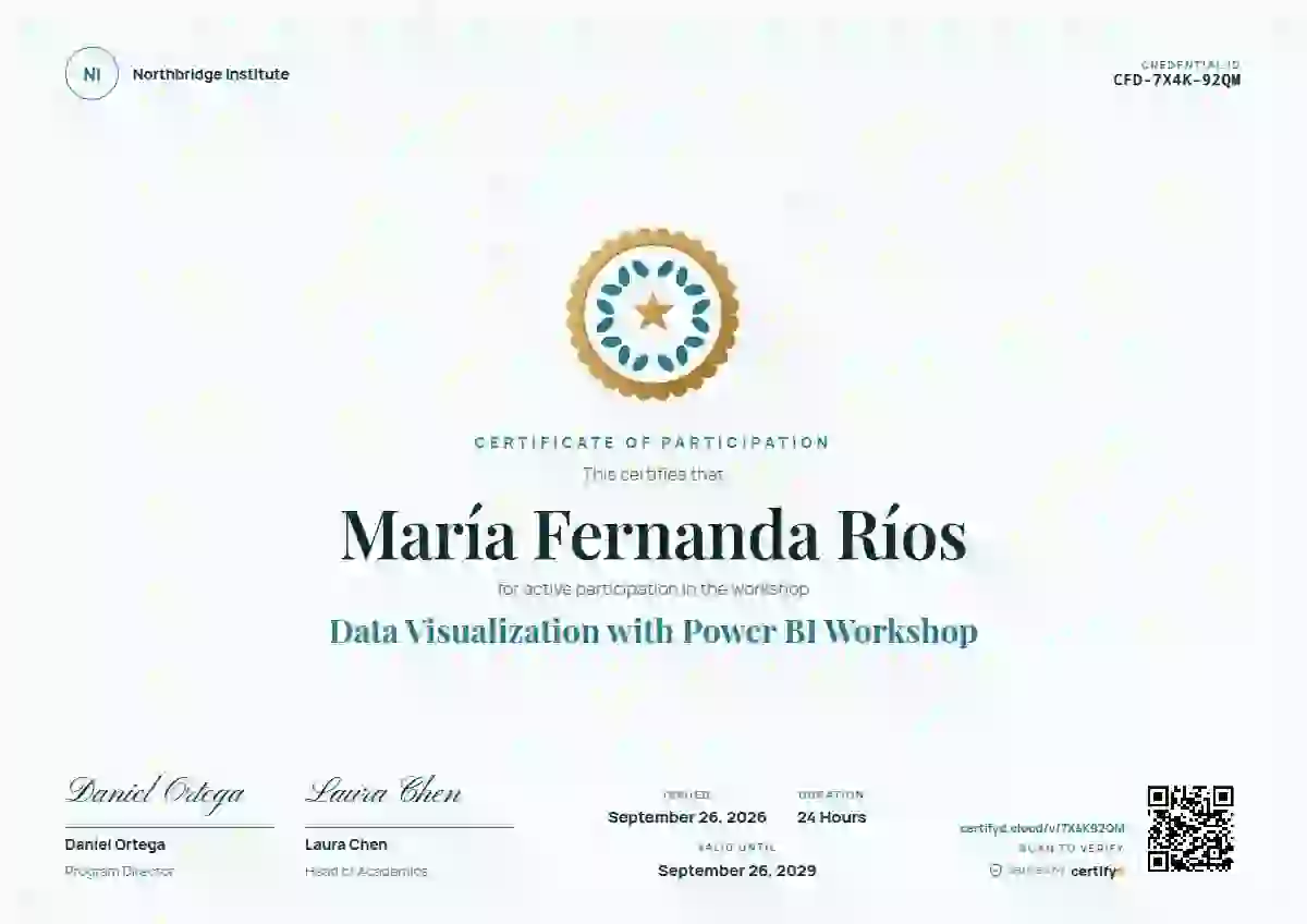 Plantilla de certificado Medallion Teal de webinar y taller