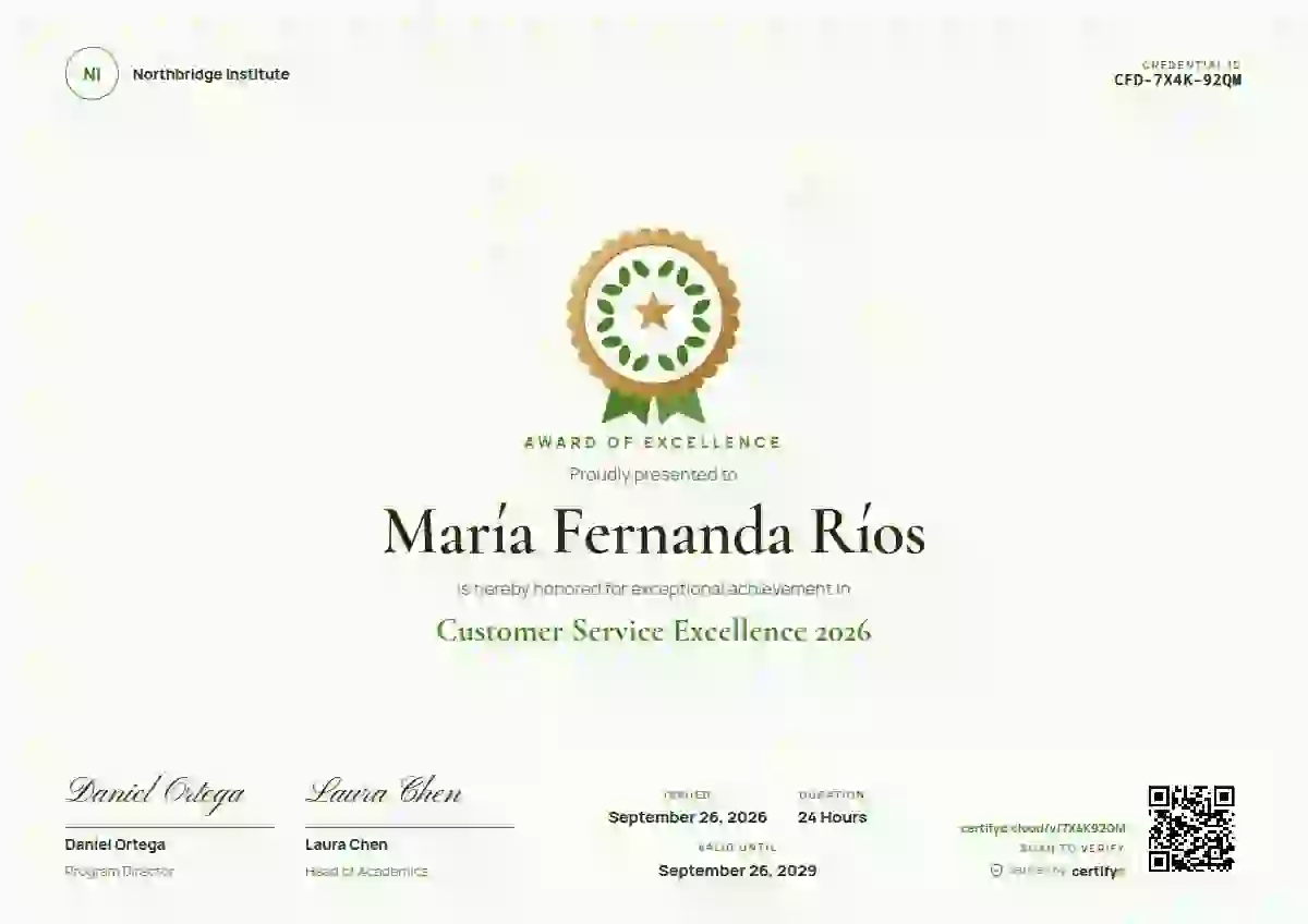 Medallion Olive awards and achievement certificate template