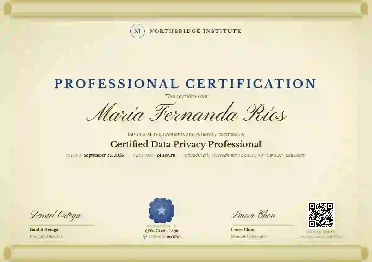 Plantilla de certificado Scroll Parchment Ivory de certificación profesional