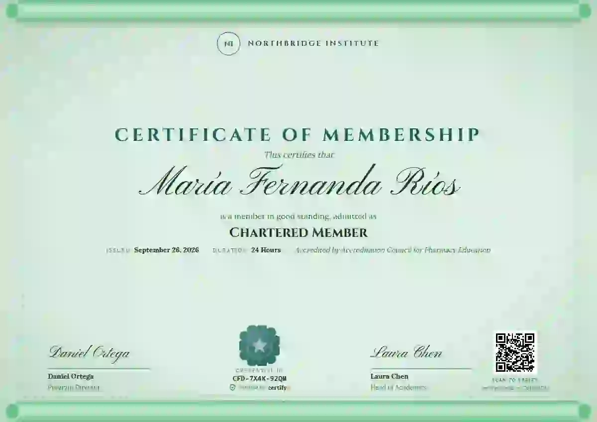 Plantilla de certificado Scroll Parchment Mint de membresía