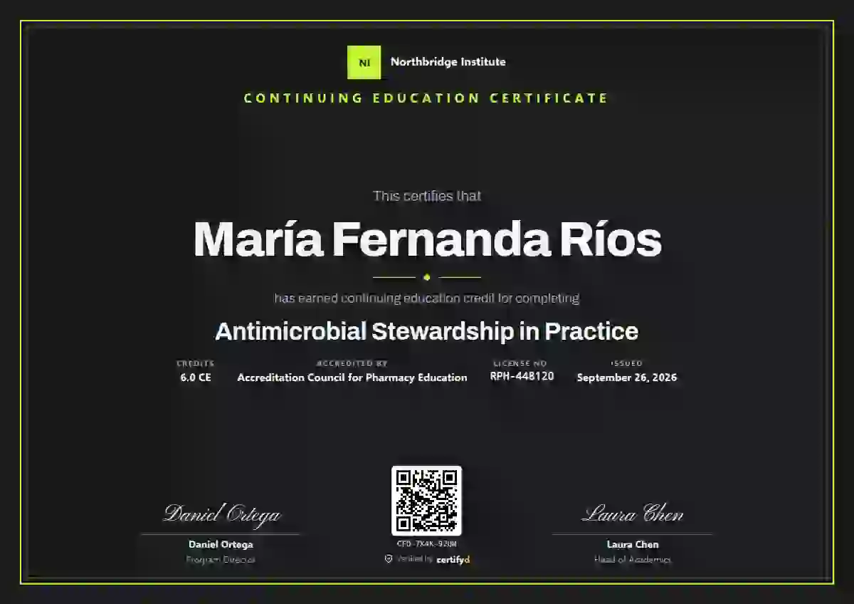 Orchid continuing education certificate template