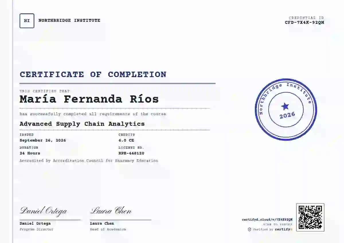 Rubber Stamp Navy Ink course completion certificate template