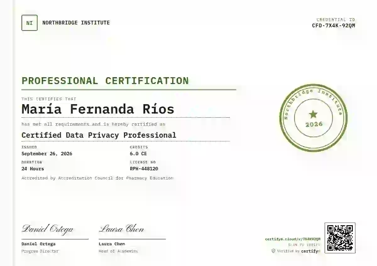 Plantilla de certificado Rubber Stamp Olive Ink de certificación profesional