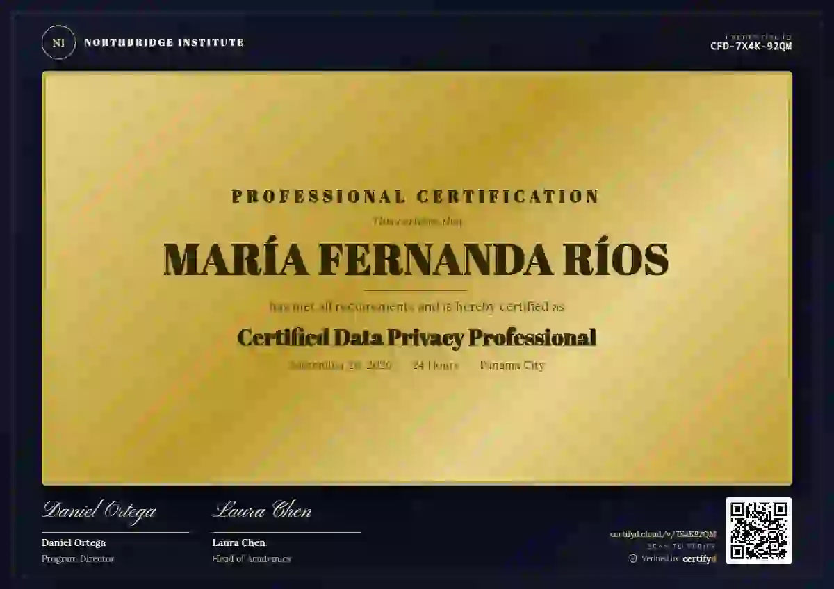Award Plaque Midnight Gold professional certification certificate template