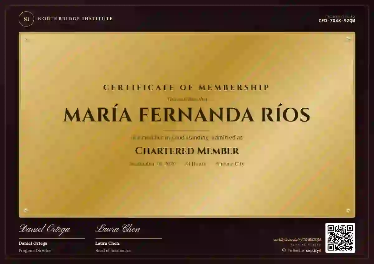 Plantilla de certificado Award Plaque Burgundy Gold de membresía