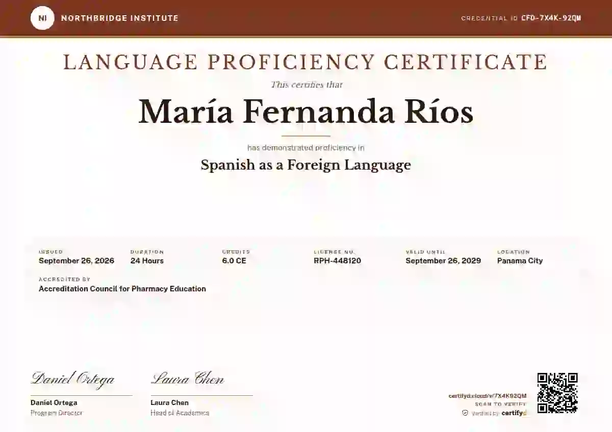Diploma Subfields Terracotta language proficiency certificate template