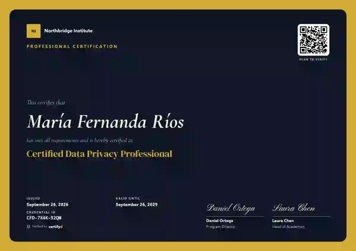 Beacon professional certification certificate template