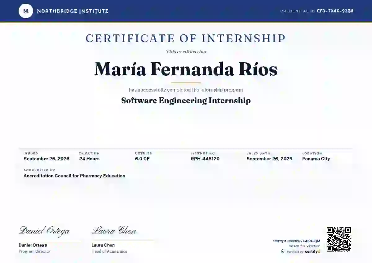 Plantilla de certificado Diploma Subfields Navy No Seal de pasantía