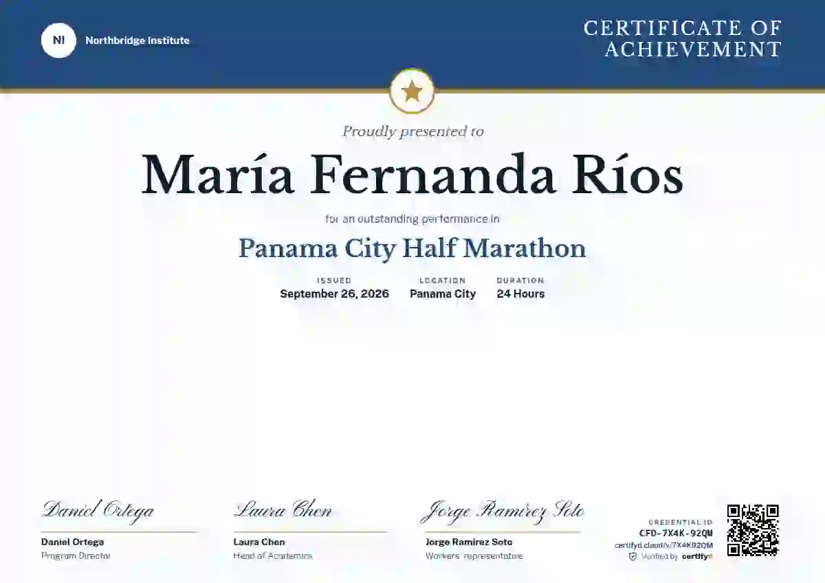 Plantilla de certificado Triple Signature Slate de deportes