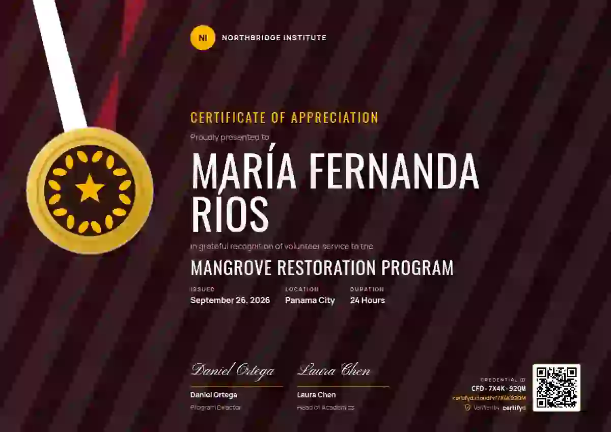 Sports Medal Crimson volunteer appreciation certificate template