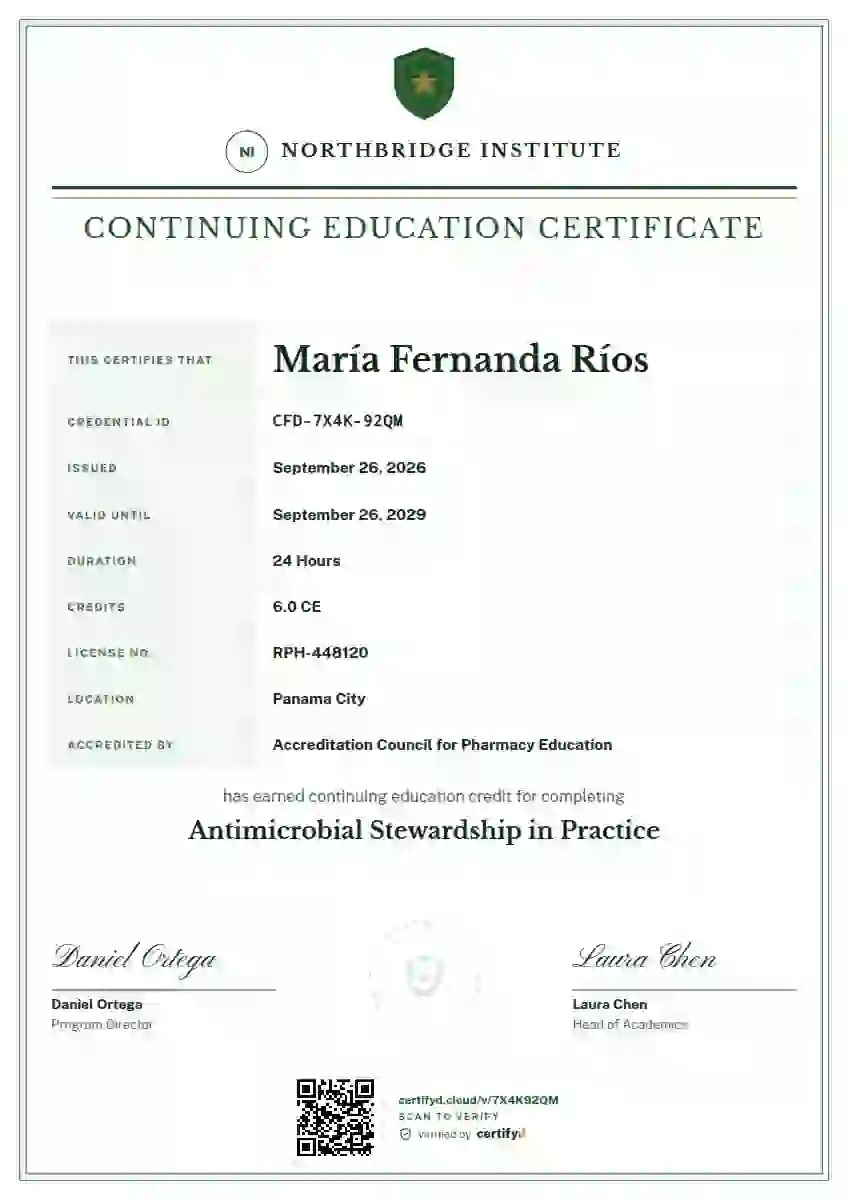 Civic Ledger Forest continuing education certificate template