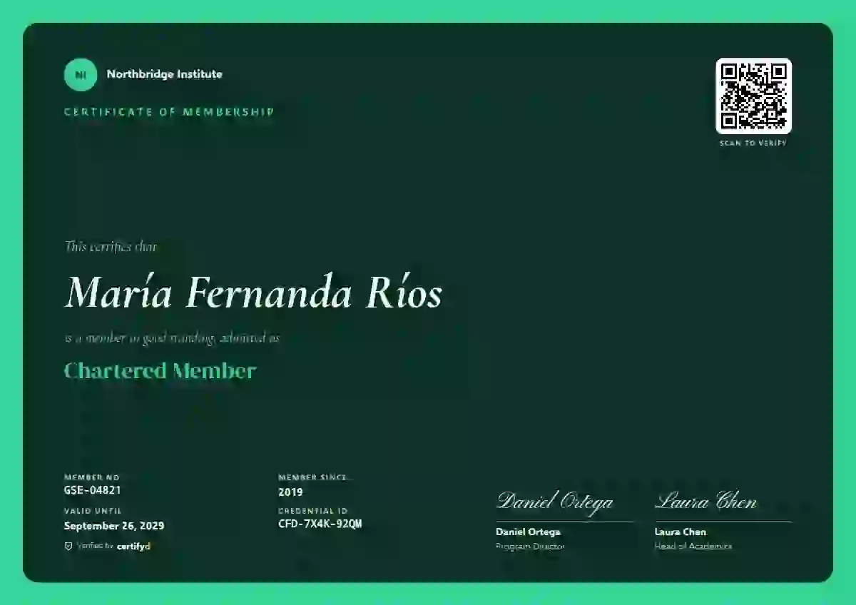 Juniper membership certificate template