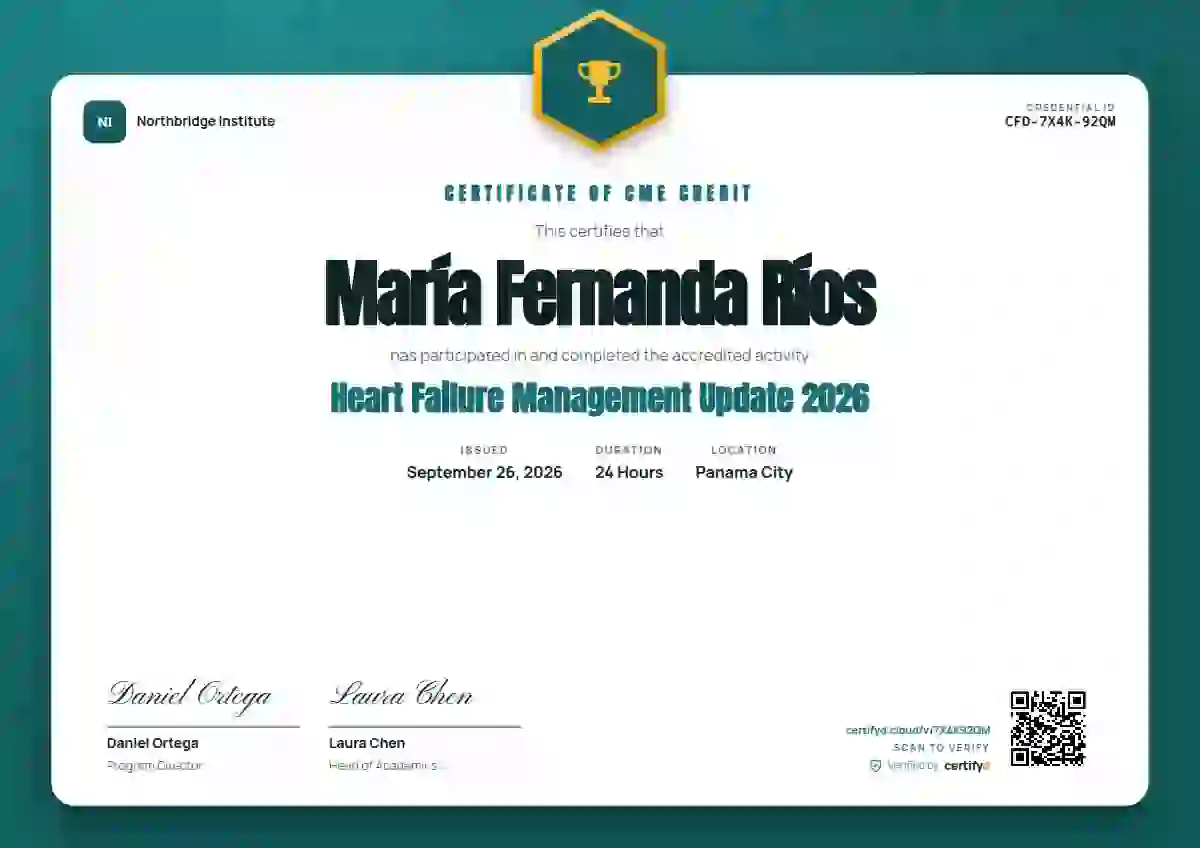 Icon Badge Teal healthcare and cme certificate template