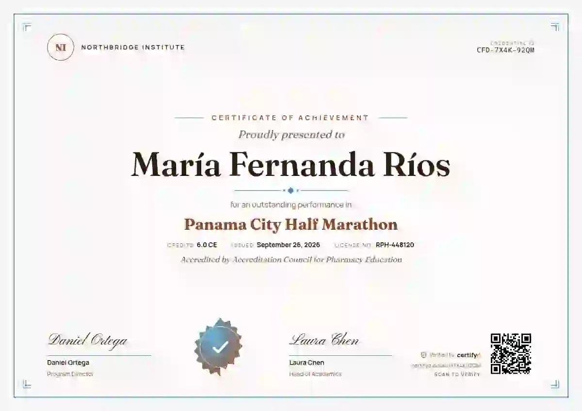 Plantilla de certificado Classic Seal Copper de deportes