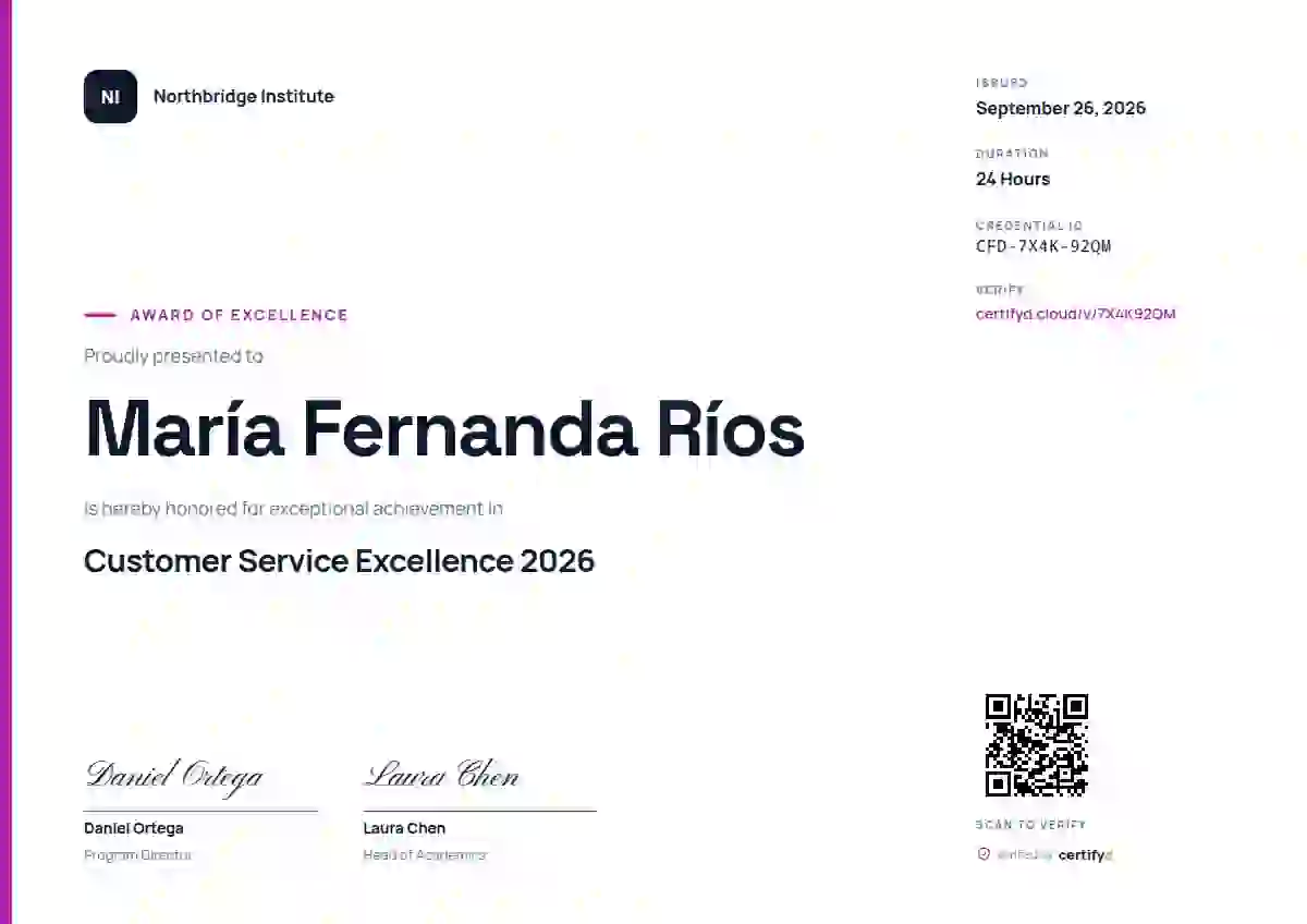 Modern Minimal Orchid awards and achievement certificate template