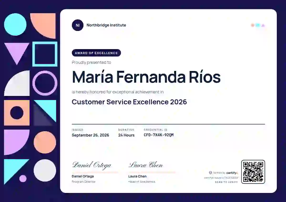 Geometric Midnight awards and achievement certificate template