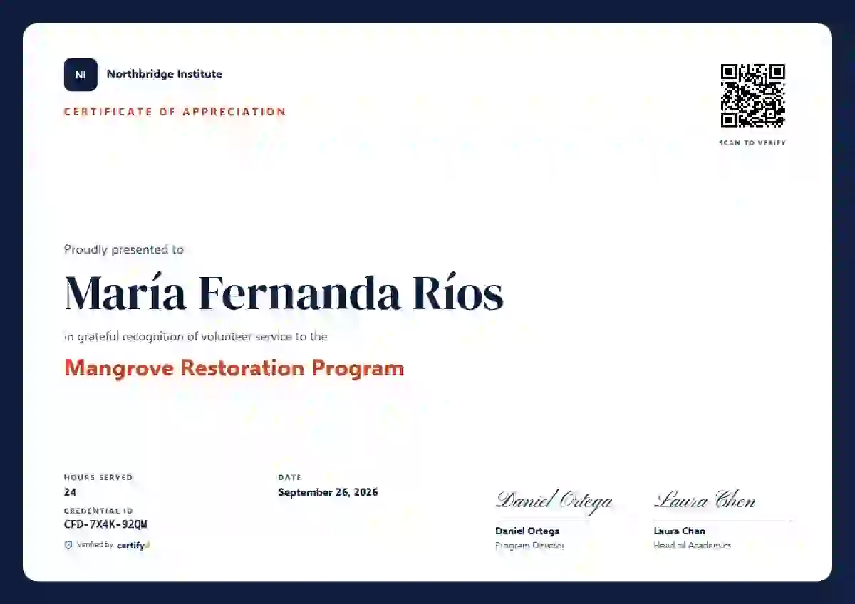Saffron volunteer appreciation certificate template