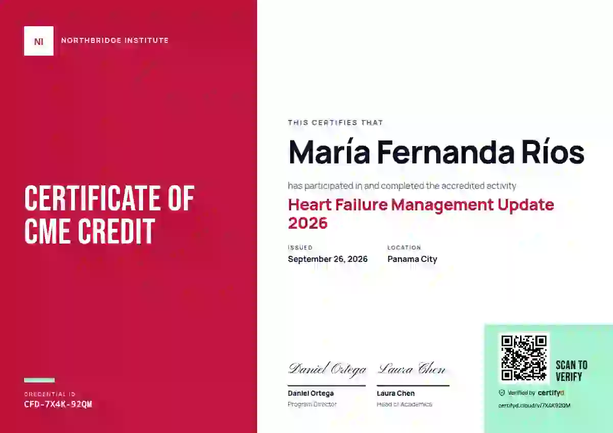 Color Block Rose healthcare and cme certificate template