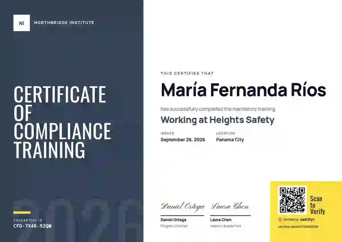 Plantilla de certificado Color Block Slate de cumplimiento y seguridad